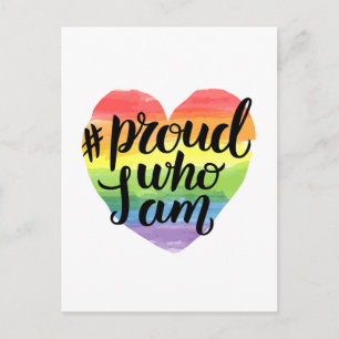 Stolz, wer ich bin postkarte