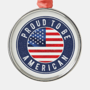 Stolz zu amerikanischem Flag T - Shirt Trucker Hat Ornament Aus Metall