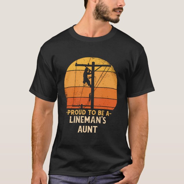 Stolz zu Lineman Tante Electric Cable Electricia T-Shirt (Vorderseite)