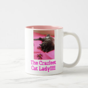 Stolze 2 b Katzen-Dame Zweifarbige Tasse
