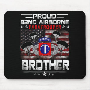 Stolze 82. Im Flugzeug Paratrooper Brother Us Flag Mousepad