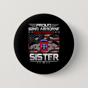 Stolze 82. Im Flugzeug Paratrooper Sister Us Flag Button