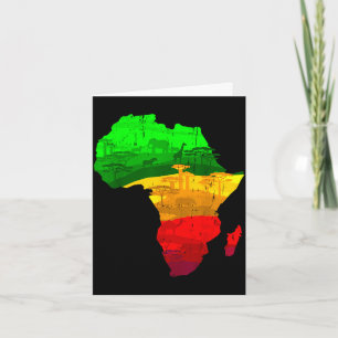 Stolze Afrika-Karte grün gelb rot afrikanischer St Karte