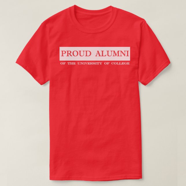 stolze Alumni der Uni T-Shirt (Design vorne)