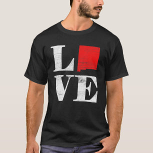 Stolze Amerikaner Staatsflagge Land Map Liebe Neu T-Shirt