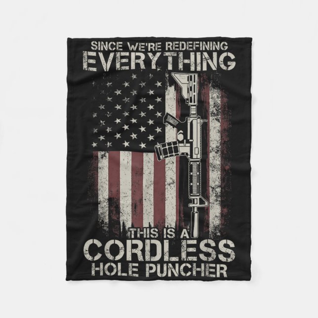 Stolze amerikanische Flagge Veteran Gun Rights Tlt Fleecedecke (Vorderseite)