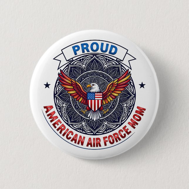 Stolze amerikanische Luftwaffenmutter Button (Vorderseite)