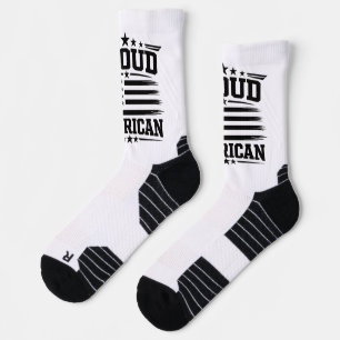 Stolze amerikanische USA-Flagge Weiße Athletik-Cre Socken