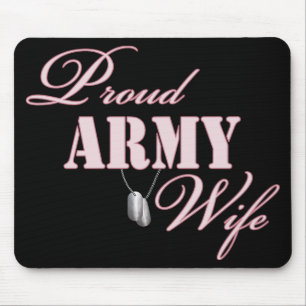Stolze Armee-Ehefrau Mousepad