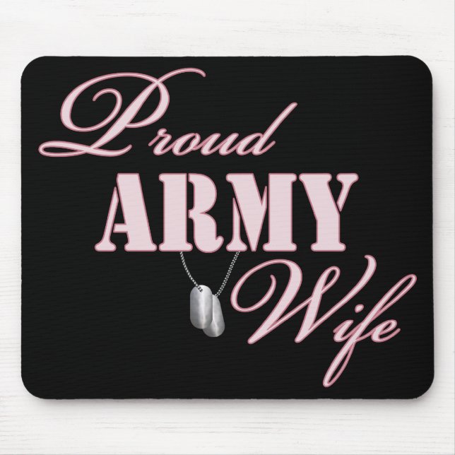Stolze Armee-Ehefrau Mousepad (Vorne)