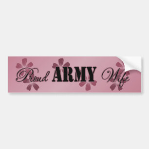 Stolze Armee-Ehefrau-Rosen-Blumen Autoaufkleber