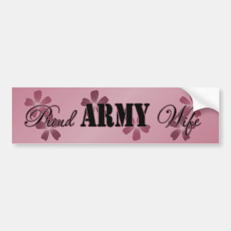 Stolze Armee-Ehefrau-Rosen-Blumen Autoaufkleber
