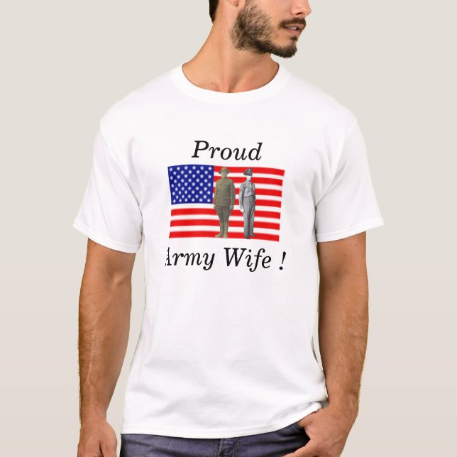 Stolze Armee-Ehefrau T-Shirt (Vorderseite)