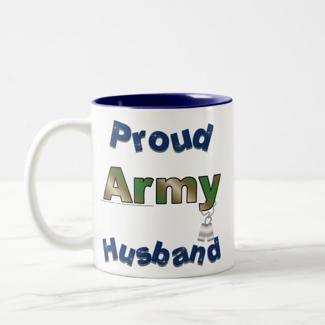 Stolze Armee-Ehemann-Tasse Zweifarbige Tasse (Links)