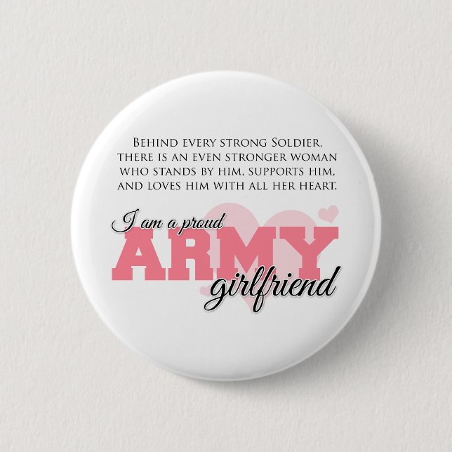 Stolze Armee-Freundin Button (Vorderseite)