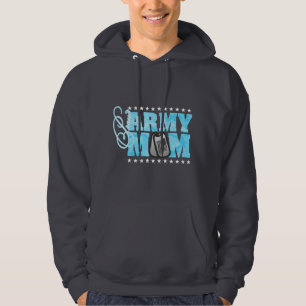 Stolze Armee-Mama-Blau-Camouflage Hoodie