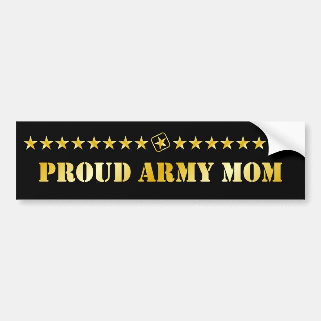 Stolze Armee-Mama-Sterne Autoaufkleber (Vorne)