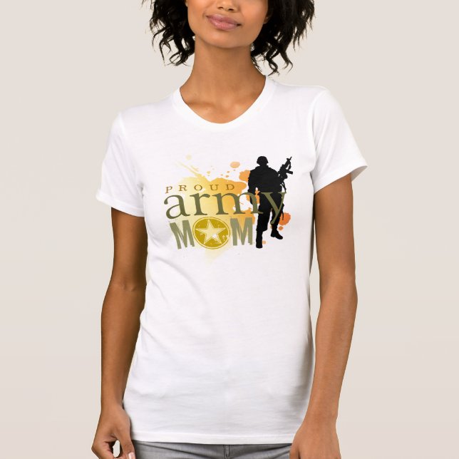 Stolze Armee-Mama T-Shirt (Vorderseite)