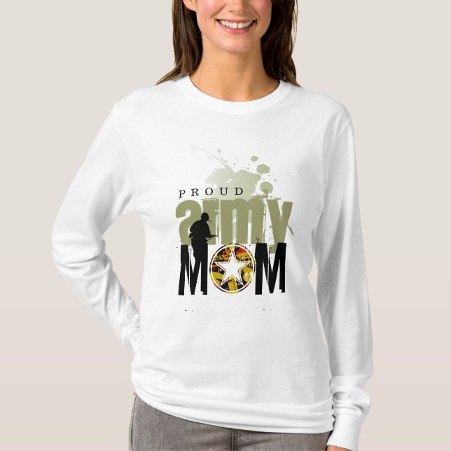 Stolze Armee-Mama T-Shirt (Vorderseite)