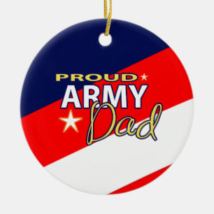 Stolze Armee-Vater-Verzierung mit Keramik Ornament
