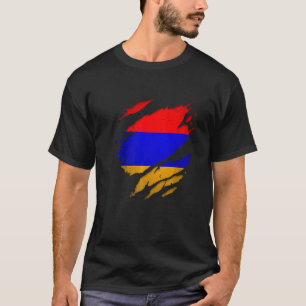 Stolze armenische Torn sprang Armenien-Flagge T-Shirt