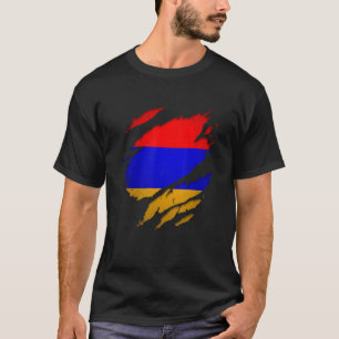 Stolze armenische Torn sprang Armenien-Flagge T-Shirt