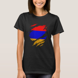 Stolze armenische Torn sprang Armenien-Flagge T-Shirt