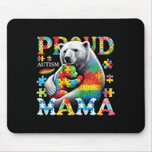 Stolze Autism Mama Bär Liebe Autismus-Bewusstsein Mousepad