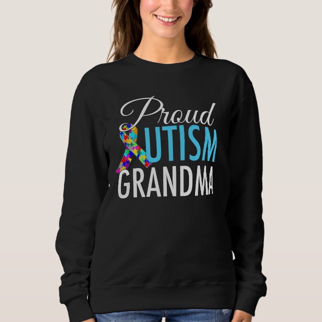 Stolze Autismus-Großmutter Sweatshirt (Vorderseite)
