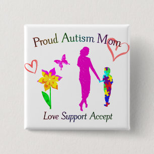 Stolze Autismus-Mama Button