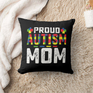 Stolze Autismus-Mutter-Bewusstsein Autistische Fam Kissen