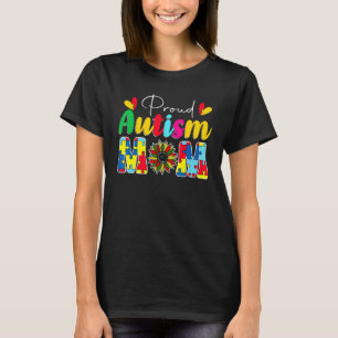 Stolze Autismus-Mutter-Bewusstseinssonnenblume T-Shirt