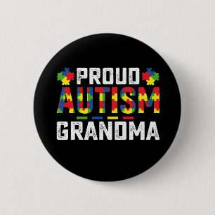 Stolze Autismus-Oma-Aufklärung Autistische Familie Button