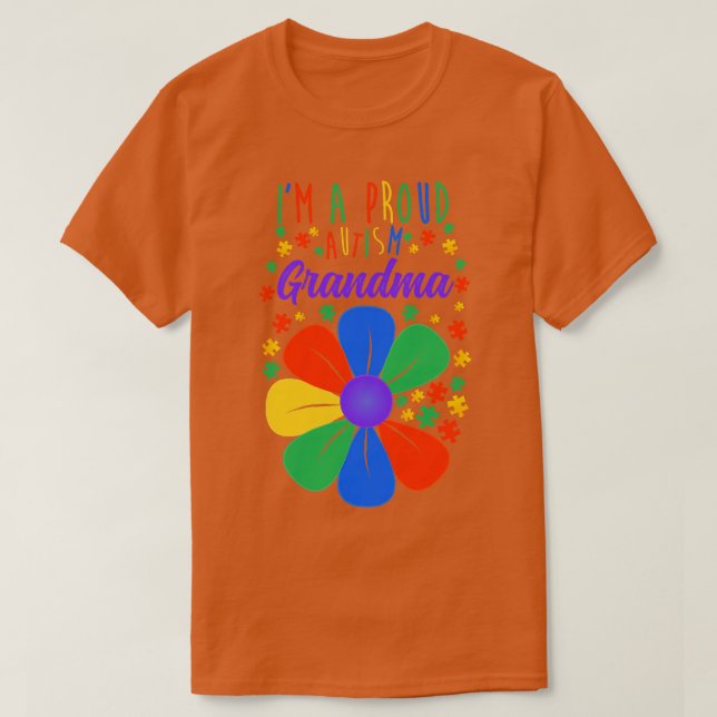 stolze Autismus Oma Sonnenblume T-Shirt (Design vorne)
