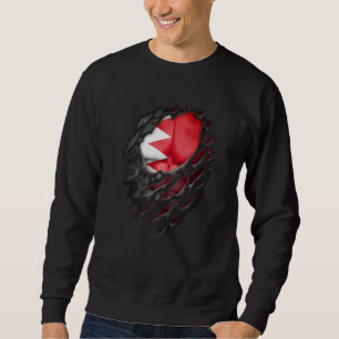Stolze bahrainische Wurzeln zerrissen Bahrain-Flag Sweatshirt