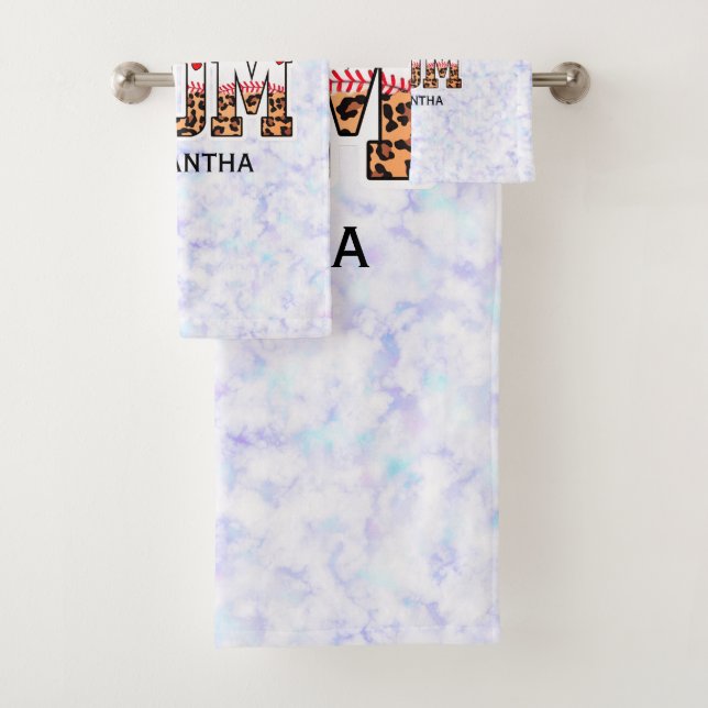Stolze Baseball-Mama - Game Day Enthusiasten Badhandtuch Set (Insitu)