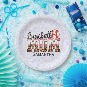 Stolze Baseball-Mama - Game Day Enthusiasten Pappteller