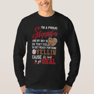 Stolze Baseball-Stiefschwester Baseball-Familie pa T-Shirt