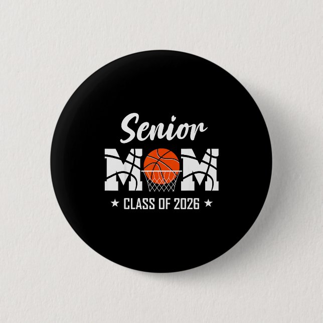 Stolze Basketball-Mutter eines Seniors bei der Abs Button (Vorderseite)
