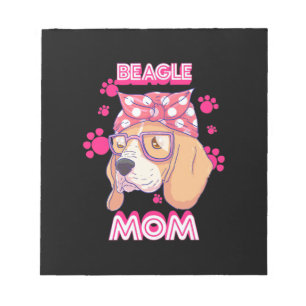 Stolze Beagle-Hundemama Notizblock