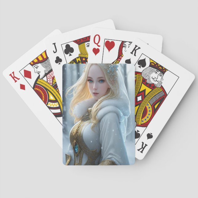Stolze Befürworter der Schneetage Spielkarten (Rückseite)