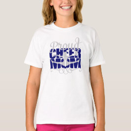 Stolze Beifall-Mama mit blauen Buchstaben T-Shirt