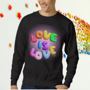 Stolze Bequemlichkeit: Love Is Love 3D Regenbogen Sweatshirt