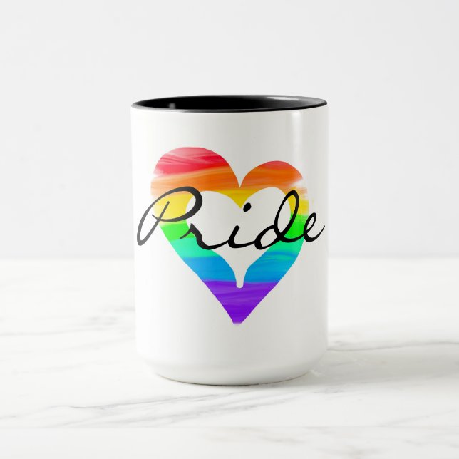 Stolze Blended-Malerherz-Regenbogen Tasse (Zentrum)