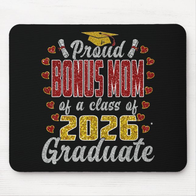 Stolze Bonus-Mutter eines Cl- Absolventen 2026 Gra Mousepad (Vorne)