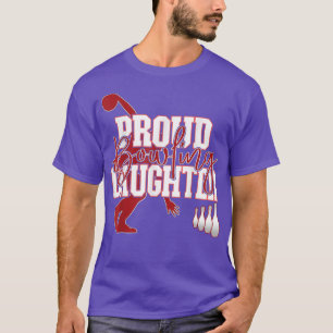 Stolze Bowling-Tochter-Familie passt zusammen T-Shirt