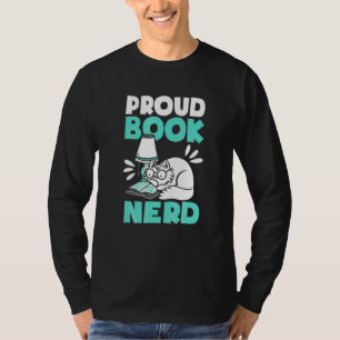 Stolze Bücher-Nerd-Katze Buch Lesebuch T-Shirt