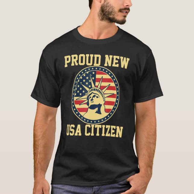 Stolze Bürger Amerikas neue Staatsbürgerschaft USA T-Shirt (Vorderseite)