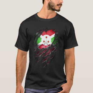 Stolze burundische Wurzeln Erbe zerrissen zerrisse T-Shirt