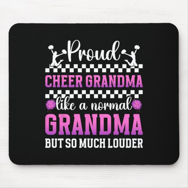 Stolze Cheer-Oma einer Cheerleader-Großmutter _ Mousepad (Vorne)